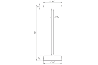 Table Lamp Air Weiß