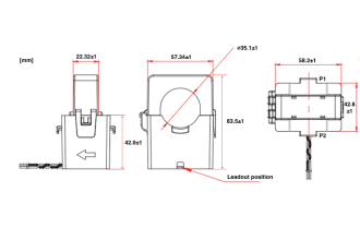 5A Stromwandler 400A 35mm (3 Stk.)
