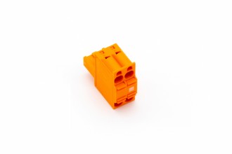 Push Steckklemme Orange 2fach