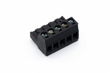 Schraub-Steckklemme Schwarz 5fach