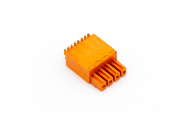 Push-Steckklemme Orange 4fach