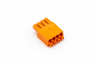 Push-Steckklemme Orange 4fach