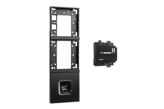 ekey xLine Fingerprintset Unterputzmontage, Loxone Montagerahmen 3-fach Anthrazit