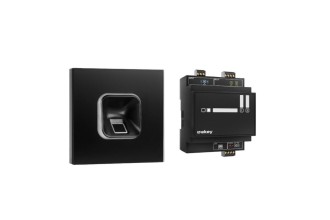 ekey xLine Fingerprintset Unterputzmontage, Loxone Montagerahmen 1-fach Anthrazit