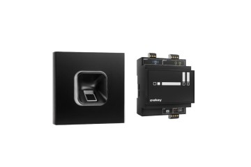 ekey xLine Fingerprintset Unterputzmontage, Loxone Montagerahmen 1-fach Anthrazit