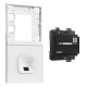 ekey xLine Fingerprintset Unterputzmontage, Loxone Montagerahmen 2-fach Silber