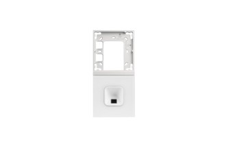 ekey xLine Fingerprintset Unterputzmontage, Loxone Montagerahmen 2-fach Silber