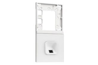 ekey xLine Fingerprintset Unterputzmontage, Loxone Montagerahmen 2-fach Silber