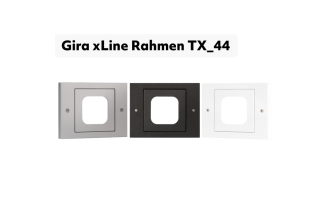 Gira xLine Rahmen TX_44 für xLine Fingerprint, 1-fach Kunststoff Aluminiumgrau
